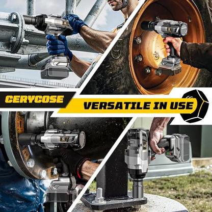 Cordless Impact Wrench 3/4 inch compatible with Dewalt 20V Battery, Cerycose1850ft-lbs (2500N.m) Brushless Electric Impact Gun, High Torque Impact Driver, Bare Tool Only, Heavy-Duty Automotive - size: 3/4inch, style: 3/4 inch Fit for DeWalt(No battery)