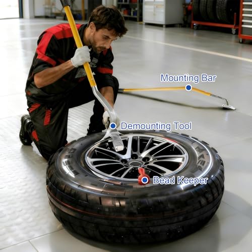 Tire Hammer Tire Bead Breaker and Tire Mount Demount and Tire Dolly for Tire Changing Tool Tire Changer Kit - style: Tire Lift+Tire Hammer+Tire Changing