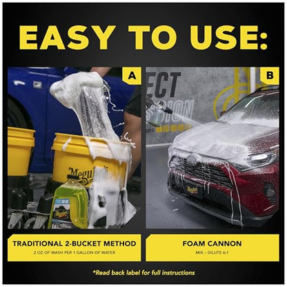 Meguiar's Hybrid Ceramic Wash & Wax - Sophisticated Car Wash Gently Cleans and Adds Shine and Slickness While Boosting Paint with Hybrid Ceramic Wax and Extreme Water Beading - 48oz - style: Hybrid Ceramic Wash & Wax