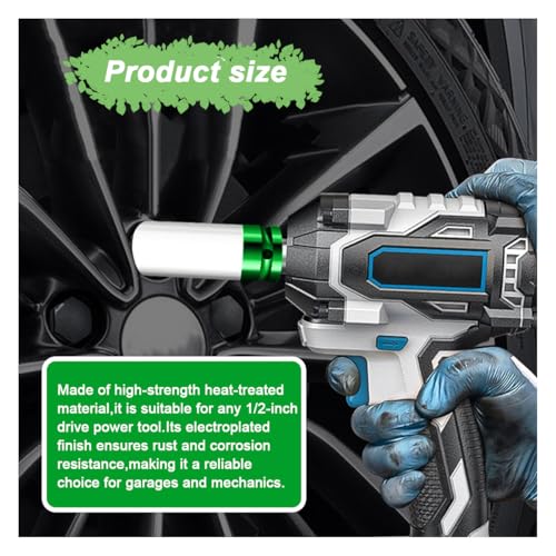 1/2" Drive 22 mm Lug Nut Impact Socket, CR-MO Thin Wall Deep Lug Nut Socket, Non-Marring Wheel Rim Protector Sleeve, Auto Tire Repair Maintenance Accessories (22MM) - size: 22MM