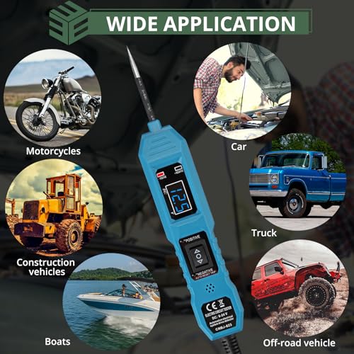 EYPINS Automotive Power Circuit Probe Tester - Pro DC 6V 12 V 36V Automotive Circuit Breaker Finder,Voltage/Continuity/Short/Open Circuit Detection Multifunctional with Test Light