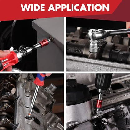 ARROW 48-Piece 1/4" Screwdriver Bit & Socket Set, S2 Steel Drill Bits | Color-Coded Bits with Magnetic Bit Holder, 6–13mm CRV Sockets, Compatible with Power Drill, Screwdriver & Mini Ratchet Wrench - style: 48 PCS Screwdriver Bit & Socket Set