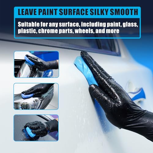 Clay Bar and Luber Kit, 4 Pack (4x100g) + 16.9 fl. oz | Auto Detailing, Lubricant Spray Included, 4 Pack Microfiber Cleansing Towel, Complete Kit