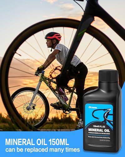 Brake Bleed Kit for SHIMANO Hydraulic Brakes. Bicycle Hydraulic Brake Bleed Kit Including 150ML Mineral Oil Brake Fluid and Step by Step Instructions.