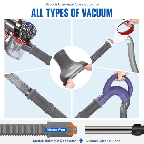 Sealegend Upgrade Dryer Vent Cleaner Kit Vacuum Hose Attachment Compatible with Most Vacuum Cleaner, Quickly Lint Remover Cleaning Supplies, 31.5 Inch, Dark Gray - color: Dark Gray