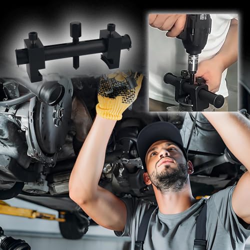 Pulley Puller Tool & 17mm Hex Wrench,High Strength Crankshaft Pulley Removal Tool Fits 40-160mm Pulleys,Universal Crank Pulleys Removal Tools for Crankshafts & Water Pumps