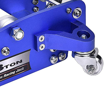 Power Zone 680068 Dual Pump Quick Lift 3 Ton Aluminum Racing Jack, Lift Range: 3-3/4” to 19-3/32”,Silver