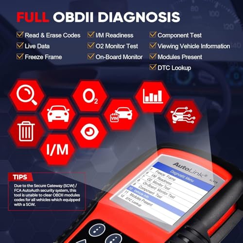 Autel AutoLink AL619 OBD2 Scanner, 2026 ABS SRS CAN Diagnostic Tool | Read/Erase Codes, Check Engine Light, OBDII Live Data & DTC Library | Upgrade for AL519, ML519, ML619 (Vehicle-Specific)