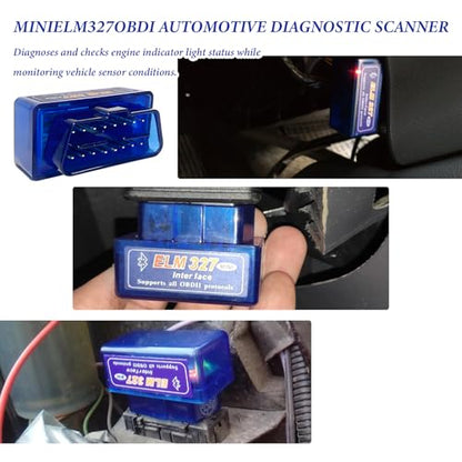 ELM327 OBDII Car Auto Diagnostic Scanner, Professional ELM327 Bluetooth Failure Detector Scan Diagnostic Tool, Mini Wireless OBD2 Engine Fault Code Reader for Android Windows - color: 1 PCS