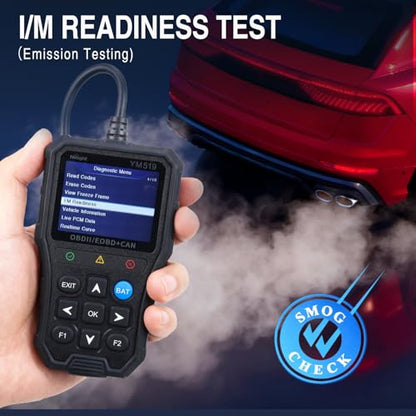 Nilight YM519 2.8” Large Screen OBD2 Scanner - Enhanced Automotive Computer Diagnostic Tool - Car Code Reader for Engine Faults, I/M Readiness & Emission Test for All OBD II Protocol Cars - color: B