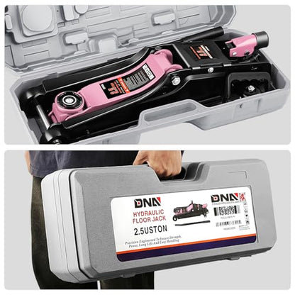 DNA Motoring Low Profile Hydraulic Trolley Service/Floor Jack, 2.5 Ton (5500 lbs) Capacity, Lifting Range 3.35"-15.16",Pink, TOOLS-00676-PK - color: Pink, style: 2.5 ton