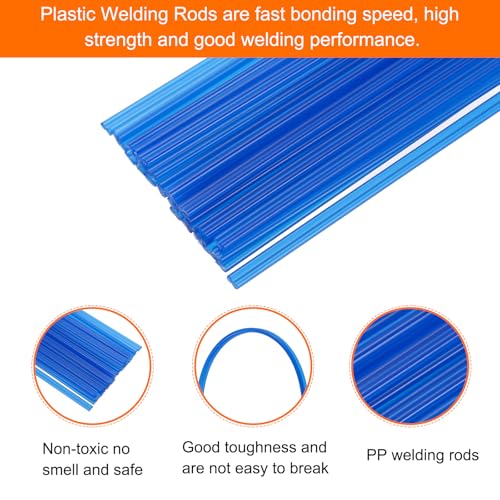 MECCANIXITY 30pcs 10 Inch Plastic Welding Rods PP Welding Strips Welder Rods for Car Bumper, Kayak Repair, Plastic Welder, Blue - color: Blue, size: 10 Inch