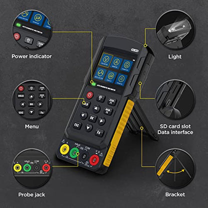 DM303 Automotive Oscilloscope Multimeter, 3-in-1 Handheld Scope with K/CAN Bus Reader, Injector Cranking Relay Test, 500KHz True RMS Diagnostic Tool
