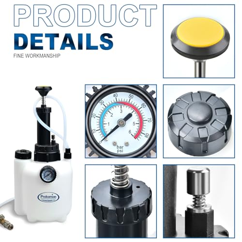 3 Liters Transmission Fluid Pump Oil Filling Filler System Fluid Transfer Pump Tool with 8 ATF Adapters - color: black