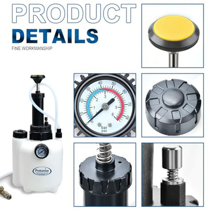 3 Liters Transmission Fluid Pump Oil Filling Filler System Fluid Transfer Pump Tool with 8 ATF Adapters - color: black