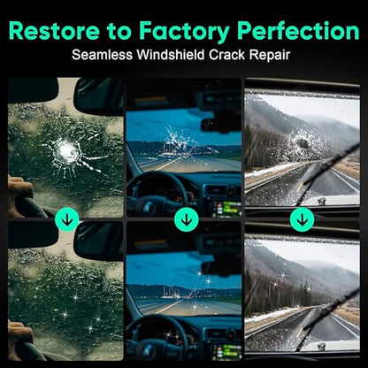 Car Windshield Crack Repair Kit - 2026 Upgrade Glass Repair Kit | Cracks Gone Glass Remover Fluid for Quick Fix Windshields, Windows, Mirrors