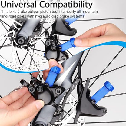 Bike Brake Pad Spreader Tool, Bicycle Hydraulic Disc Brake Piston Reset Tool with Carbon Steel, Piston Caliper Resetter for Mountain and Road Bike