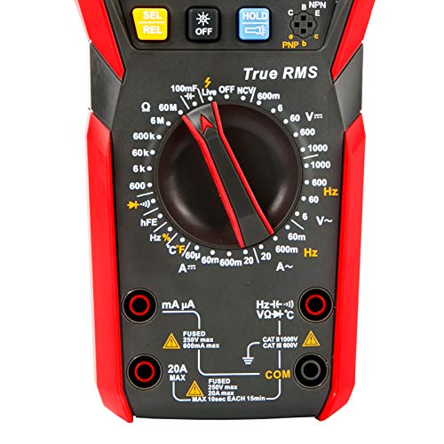 UNI-T Digital Multi Meter UT89X 6000 Counts True RMS Sine Wave Measurement Live Wire Test AC DC Voltage Current Ohm Capacitance Frequency Temperature Probe Diode Continuity Dual Range NCV hFE - size: UT89X