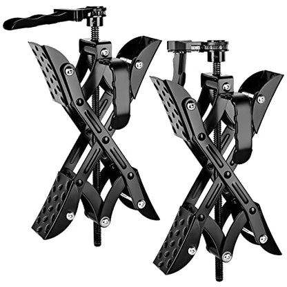 Yesker RV Wheel Chock with Built-in Wrench, Heavy Duty Wheel Chocks for Travel Trailers, X Chocks Wheel Stabilizer for Travel Trailers and Camper, Fits for Tire Spacing 3” to 10”