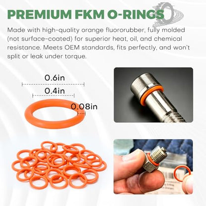 Oil Change Kit Compatible with Harley, Motorcycle Oil Change Funnel | with Filter Cap Wrench, Crankcase Fill Tool, Primary Case Oil Funnel, Drip-Free Filter Tool & 30Pcs 11105 O-Rings