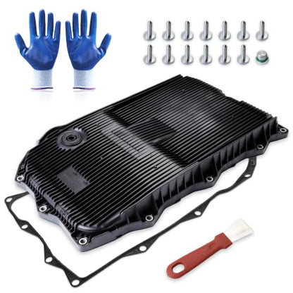 Oil Pan w/Drain Plug, Transmission Oil Pan for Ram 1500 2013-2021 | for Ram 2500 3500 2019-2021, for Ram 1500 Classic 2019-2021, for Jeep Grand Cherokee 2014-2021, 265-850, 265850, 68225344AA - size: for Ram 1500/Grand Cherokee 2014-2021