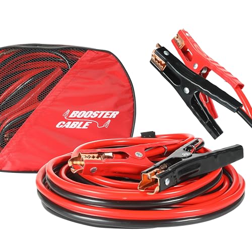Heavy Duty Jumper Cables, Automotive Booster Cables for Starting Weak Batteries(16 Feet, 2-Gauge) - size: 2GA16FT