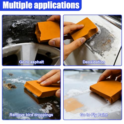4PCS 400g Car Mud Bar, No Scratch Universal Magic Mud Bar Kit with Adsorption Capacity, Automotive Glass Detailing Clean Accessories for Car, SUV, RV, Truck Washing