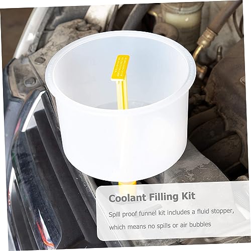 Zerodeko 1Set Spill Coolant Funnel Kit Automotive Cooling System Tool for Refills Construction Prevents Air Bubbles for Radiator Maintenance