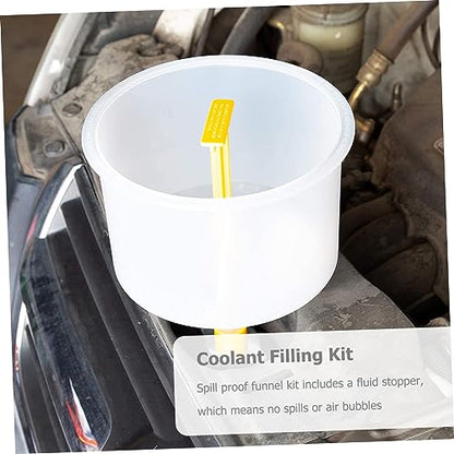 Zerodeko 1Set Spill Coolant Funnel Kit Automotive Cooling System Tool for Refills Construction Prevents Air Bubbles for Radiator Maintenance