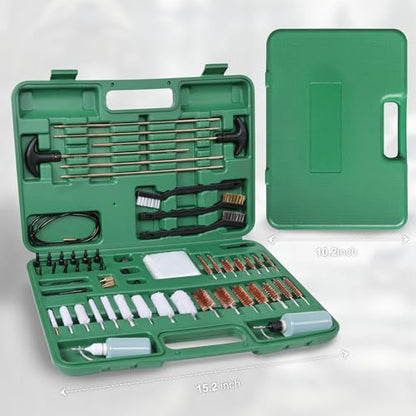 Gun Cleaning Kit, Handgun Shotgun Pistol Universal Cleaning Kit with All Brass High-end Brushes, Jags, Reinforced and Lengthened Rods