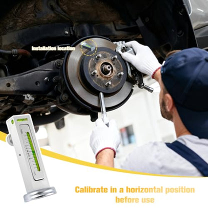 Car Adjustable Magnetic Gauge Tool, Vehicle Wheel Camber Castor Pillar Strut Alignment Tool, Magnetic Automotive Castor Gauge, Universal for Truck SUV RV Tyre Repair (Silver) - color: Silver
