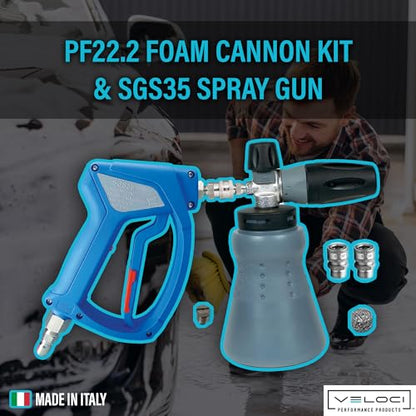 MTM Hydro Ultimate PF22.2 Foam Cannon Gun Kit for Pressure Washer, High Pressure Foam Power Washer Attachment, Foam Lance for Auto Detailing, Car Washing, Boats, Roofs, Adjustable Commercial Grade