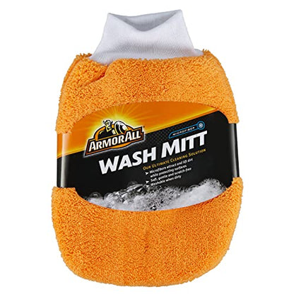 Armor All Microfiber Car Wash Mitt, Car Wash Supplies for Cars, Trucks and Motorcycles - size: 1 Count (Pack of 1), style: Wash Mitt