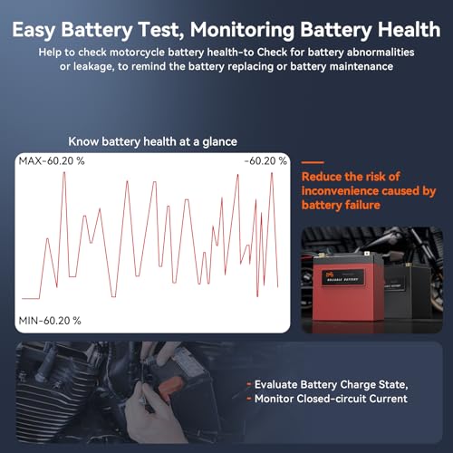 iCarsoft MT V6 Motorcycle Diagnostic Scan Tool for Harley, 57 Reset Services, 43 Actuation Test, Battery Test, All Motorbike System Diagnose, Read/Clear Codes, Live Data,Also Car OBD2 Diagnose