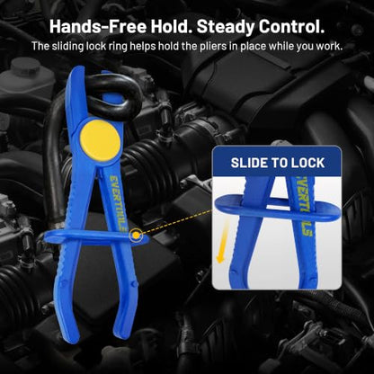6pcs Brake Line Hose Clamps Pliers Set | Hose Pinch Clamp Pliers Set, Fuel Line Disconnect Tool for Flexible Hoses Gas Lines Radiator Hoses