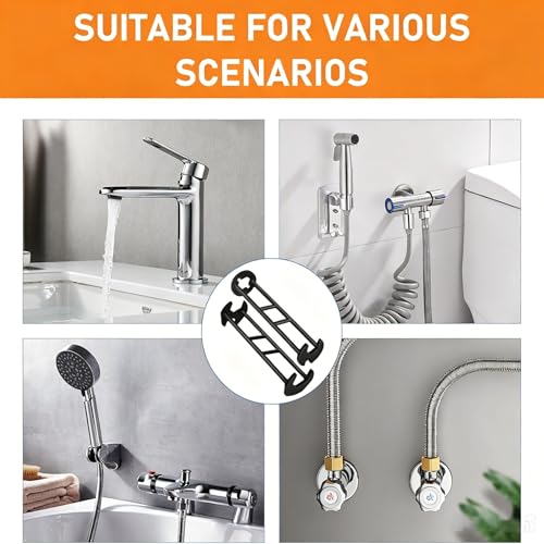 2 Pcs Multifunctional Sink Wrench Set, 7 Sizes Basin Faucet Wrench Tool | Four-Jaw Hex Spanner, for Tight Spaces Under Sink, Plumbing Wrench for Kitchen Bathroom Toilet Installation and Repair
