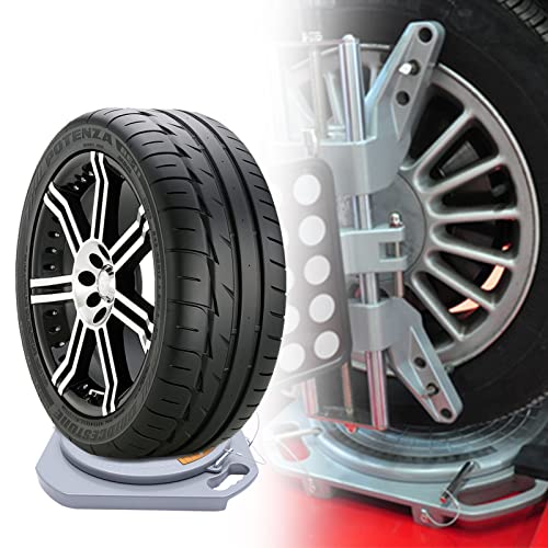 2 Pcs Professional Wheel Alignment Turn Plates, Car Alignment Tool Kit, Precision Auto Alignment Turn Plate w/ 1° Increment Scales for Shops & Home Garages(Chocks Included)