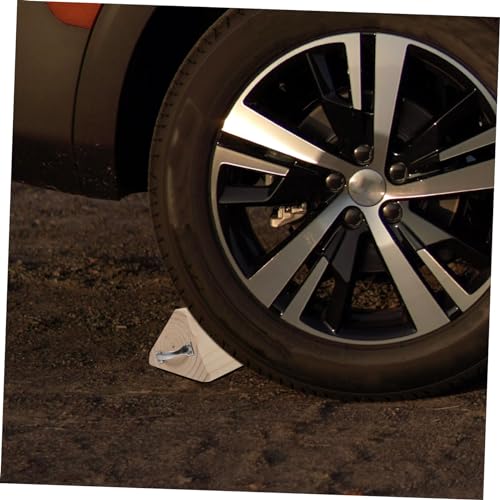 Ciieeo Wooden Wheel Chocks for RVs and Trucks 2-Piece Set Non-Slip Tire Stabilizers for Travel Trailers and Motorcycles Heavy-Duty Vehicle Accessories