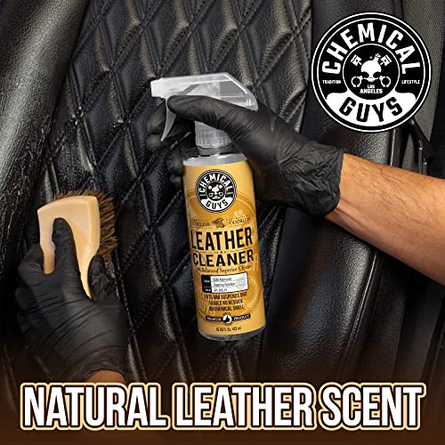 Chemical Guys, Leather Cleaner & Conditioner Kit for Cars & Home, 2 x 16 oz | Two-step kit cleans then conditions seats, furniture, bags and boots, pH-balanced for natural and sealed leather - style: 16 Fl Oz KIT