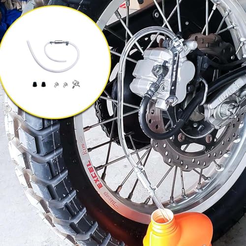 Brake Bleeder Hose with One-Way Check Valve for Car & Motorcycle | One-person brake bleeding, Hydraulic brake system, Clear PVC hose, Metal check valve, Cars, motorcycles, ATVs - color: 1 Pcs