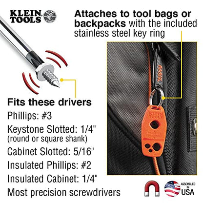 Klein Tools 60136 Kneeling Pads, Adult Men's Large Soft Thick Closed Cell Soft Foam & MAG2 Demagnetizer/Magnetizer for Screwdriver Bits and Tips, Makes Tools Magnetic with Powerful