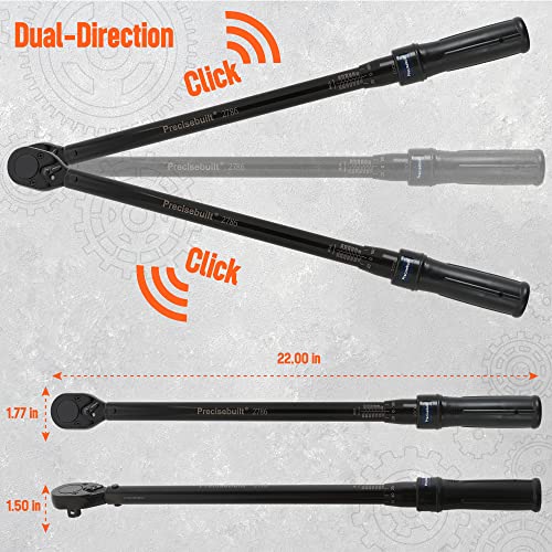 1/2" Drive 600-3000 in-lb Click Tech Torque Wrench - size: 1/2" DR. 600-3000 in-lb