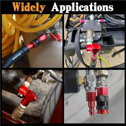 25 PCS Universal Air Coupler & Plug Kit 1/4" NPT Aluminium Alloy Air Compressor Accessories with 360 Degree Swivel Hose Fittings,1/4 Inch Lightweight Quick Connect Compressor Hose Fittings - size: Aluminum alloy