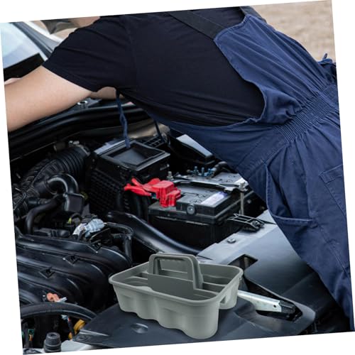 Cabilock Handheld Plastic Tool Basket for Cleaning Storage Organizer Dividers Handle for Car Wash Home Office Bath