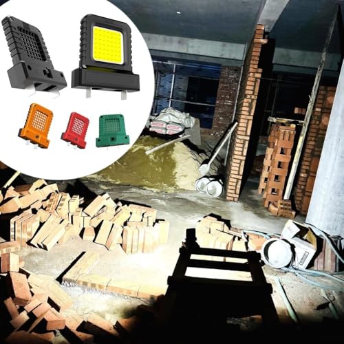 2PCS LED Inspection Lantern 14W Portable Work Light for Compatible for 20V 21V Power Tool Batteries Adjustable Socket Compact Flood Lamp for Camping and Jobsite(Black+red)