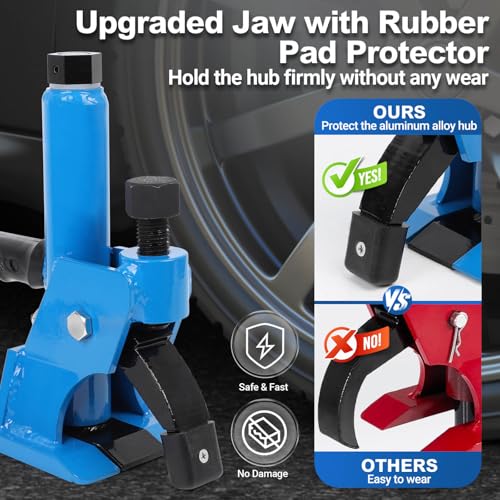 Manual Tire Bead Breaker with Handle and Rubber Pad, Fit for 38 and 42 Inches Tires Changer, Easy-Operated Tire Repair Tool for ATVs, UTVs, Tractors, Trucks, Heavy Duty Tires Car Repair (Blue)