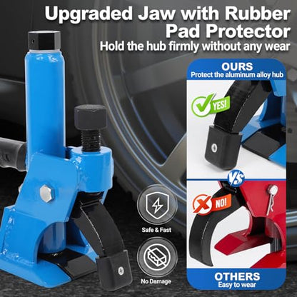 Manual Tire Bead Breaker with Handle and Rubber Pad, Fit for 38 and 42 Inches Tires Changer, Easy-Operated Tire Repair Tool for ATVs, UTVs, Tractors, Trucks, Heavy Duty Tires Car Repair (Blue)
