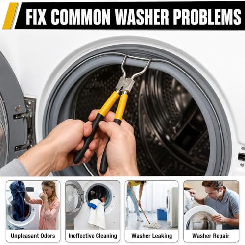 Upgrade 383EER4001A Spring Expansion Tool Compatible with LG Washing Machin | Washer Inner/Outer Tub Spring Removal Tool Replacement, Spreads to 5.83" - color: Black and Yellow(1.97"-5.83")