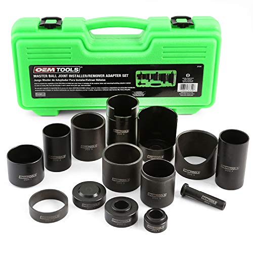 OEMTOOLS 37310 Master Ball Joint Installer/Remover Adapter Set, 14 Piece Master Adapter Tool Kit for 27032 Ball Joint Press Kit