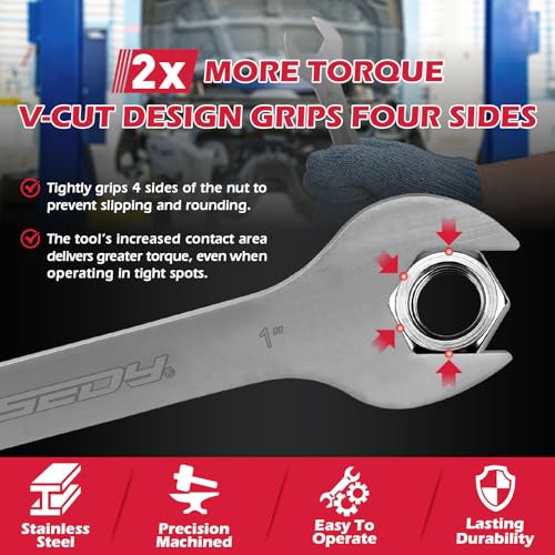 19-Piece Super Thin Open-End Wrench Set, SAE 1/4"-1-1/16" & Metric 5.5–27 mm, 3 mm Thickness Slim Wrench Set for Tight Spaces, Nickel Plated Flat Wrenches with Red & Blue Rolling Storage Pouches - style: 19-Pc MM/SAE (3mm Super Thin)
